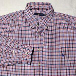 Ralph Lauren Plaid Button Down Shirt Men's 2XB 2G Multi Color Long Sleeve Cotton